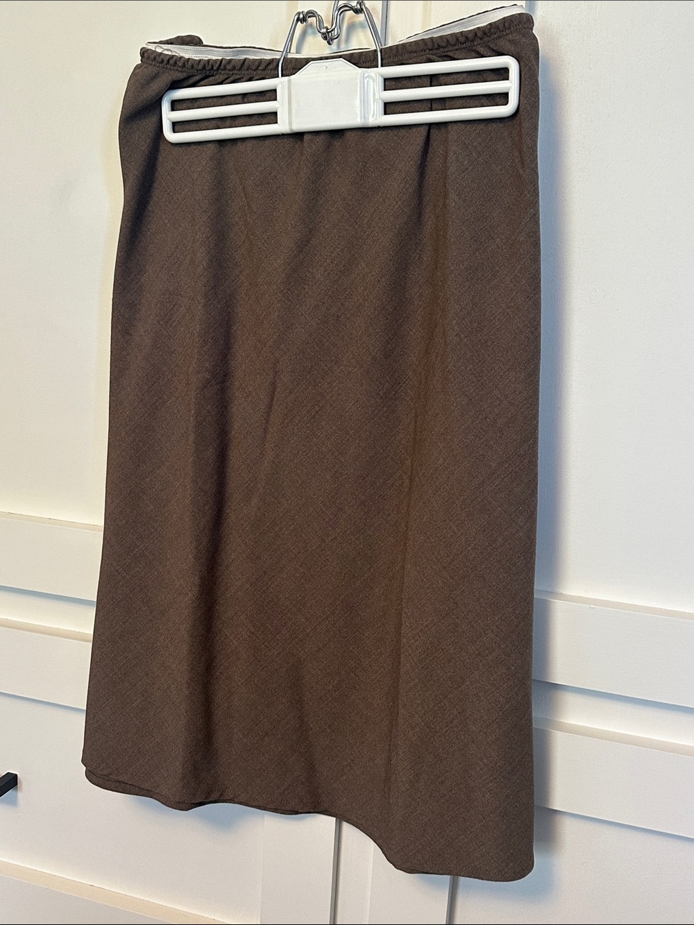 Briggs New York Brown Cotton Midi Skirt